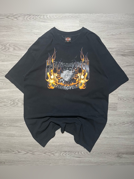 Harley-Davidson Other - Vintage Harley Davidson flame graphic double sided T-shirt men’s XL made in USA